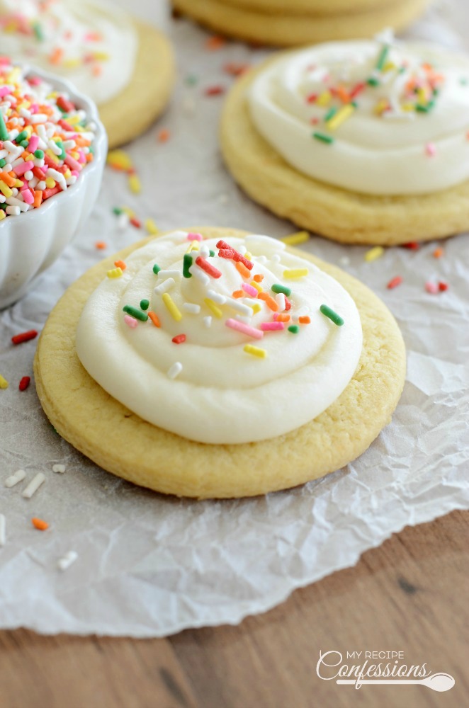 Grandma's Super Soft Sugar Cookies recipe is hands down the BEST RECIPE EVER! They are not only delicious, they are very easy to make too and they never spread wen baked. I get asked for the recipe every time I make them. 