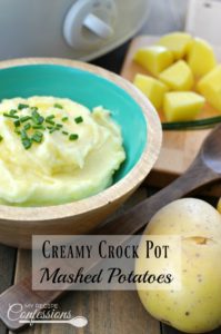 Creamy Crock Pot Mashed Potatoes will rock your world! These potatoes are the best I have ever had! They are so creamy and super easy. They make the perfect side dish for Thanksgiving, Christmas, Easter, or really any meal. I love that you can make ahead and they are ready when we sit down to eat.