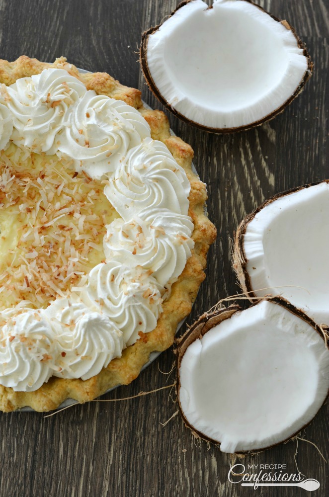 Homemade Coconut Cream Pie is the BEST EVER! The made from scratch coconut custard is rich and creamy. This recipe is simple and very easy to make!