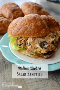 This Italian Chicken Salad Sandwich recipe is an easy recipe to make and is one of the best recipes you will ever try! It is a delicious twist on the classic chicken salad recipe. It can be put together very quick and it is always a crowd pleaser!