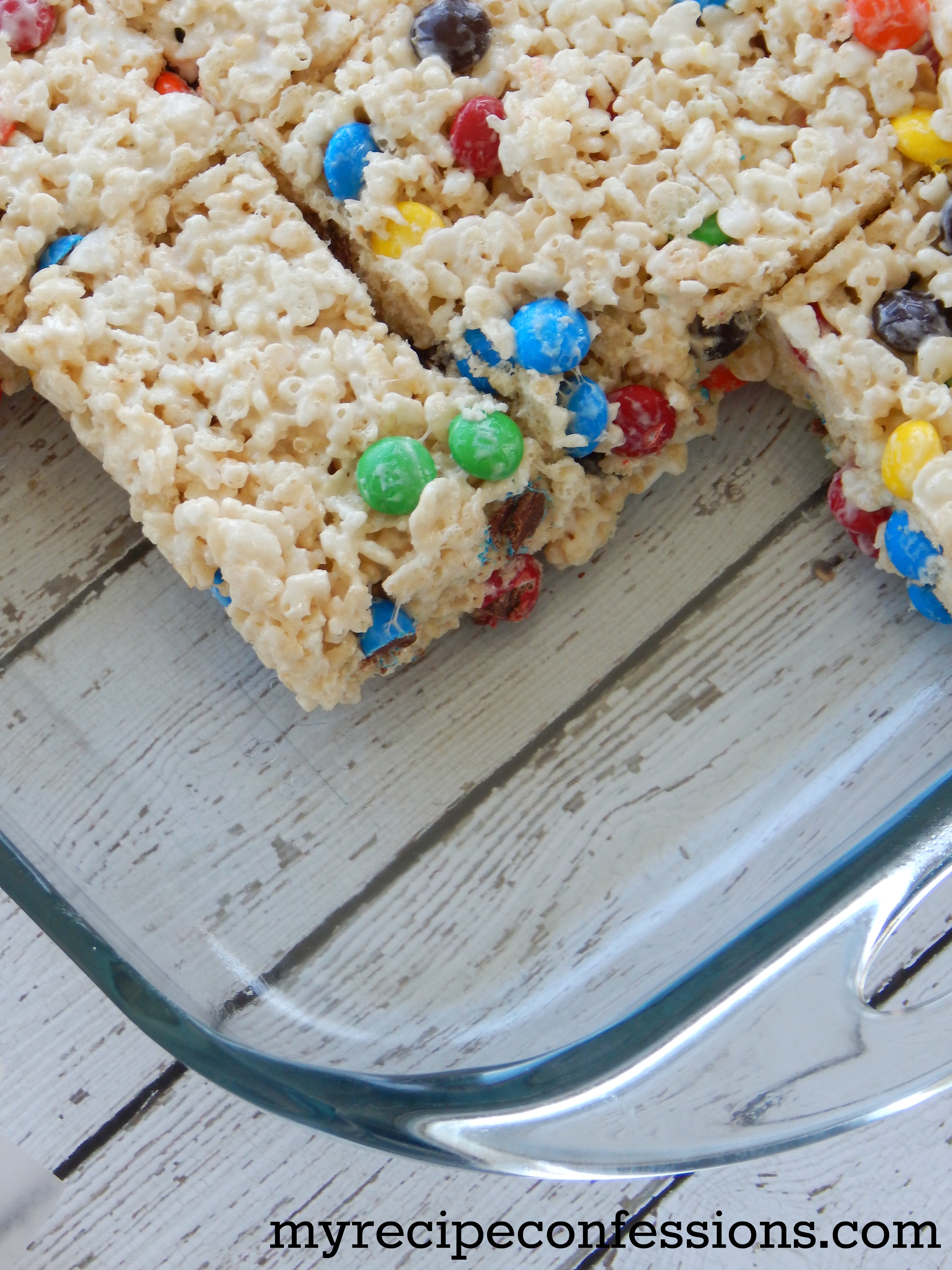 M&M Rice Krispie Treats - Make With Mara