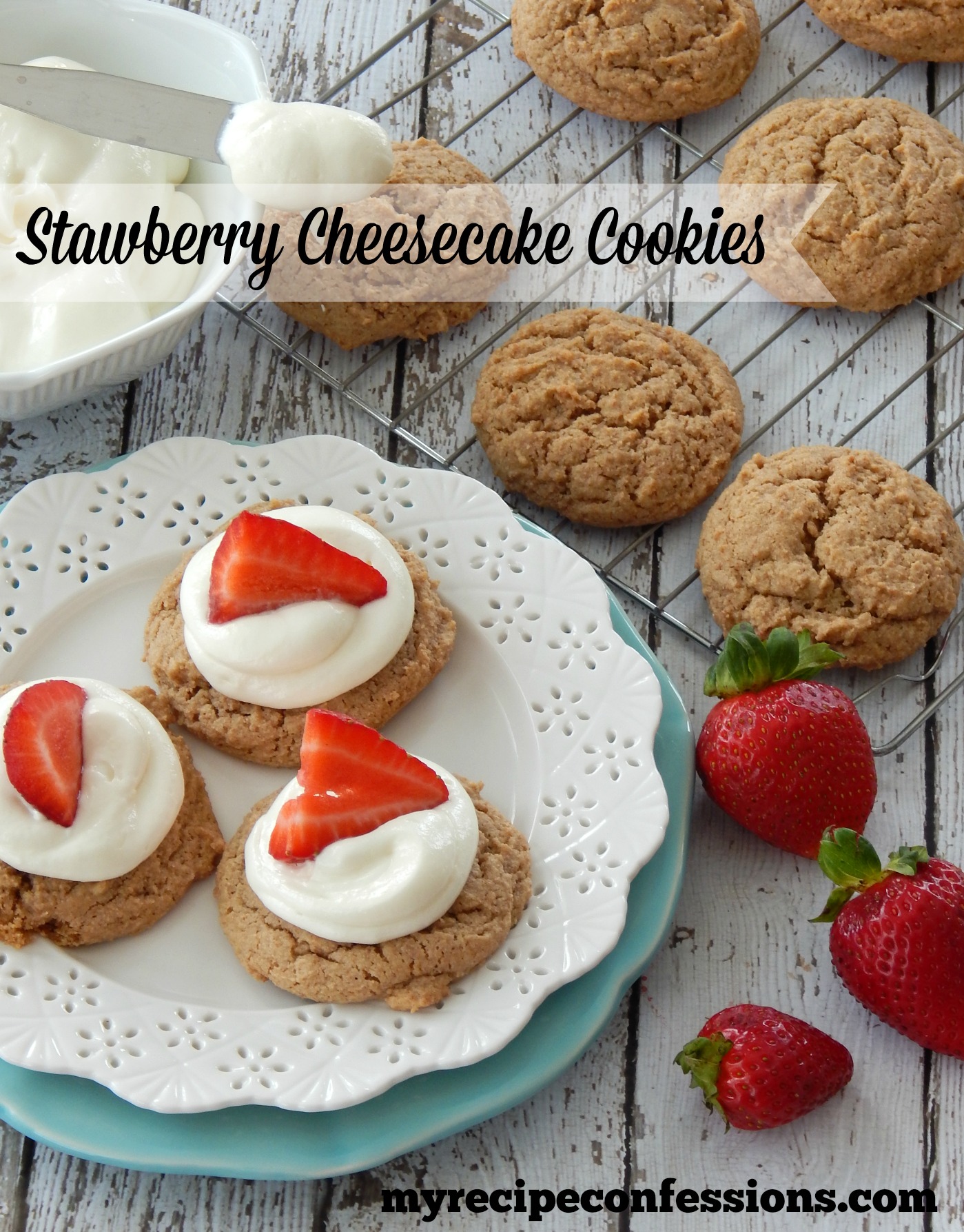 Strawberry Cheesecake Cookies