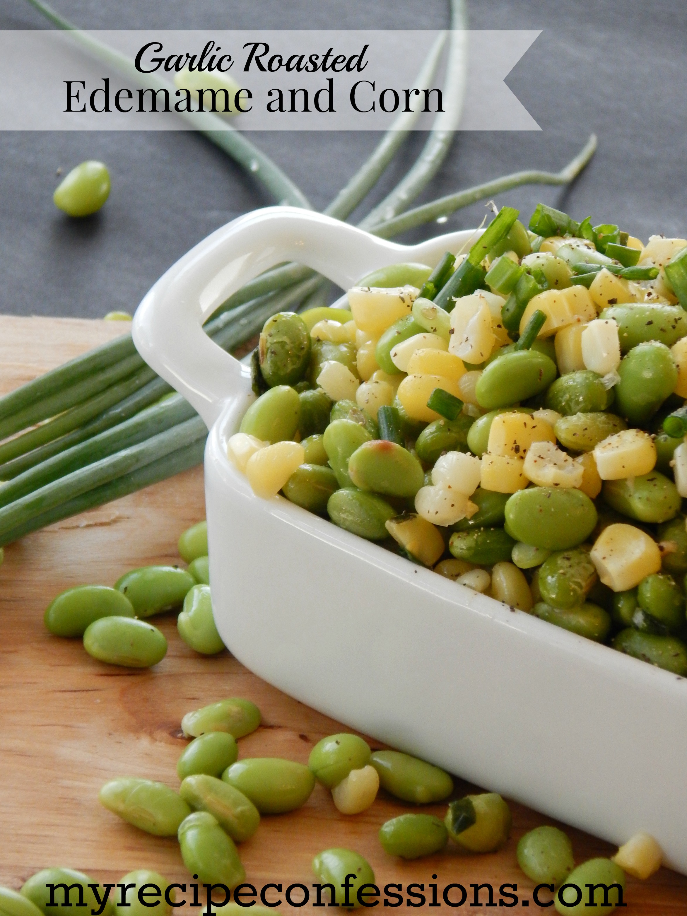 Garlic Roasted Eddemame and Corn