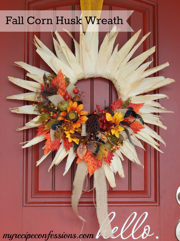 Autumn is just around the corner, which means it’s also time to start some DIY crafts for fall.  This wreath might look complicated, but it really is quite easy. It make a great addition to your other fall decorations. 