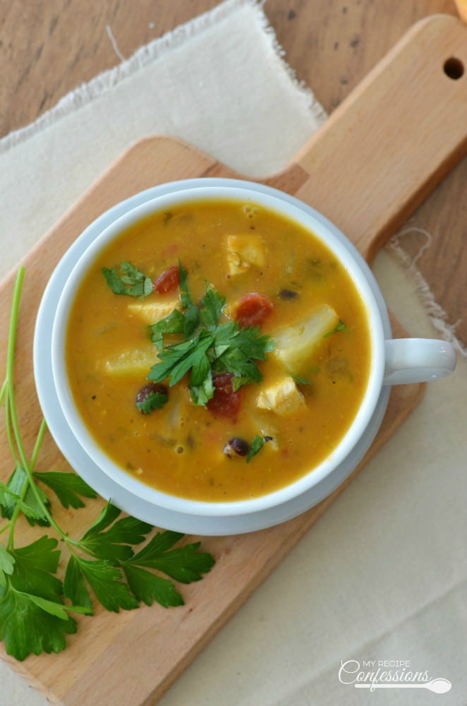 Curried pumpkin soup with chicken recipe