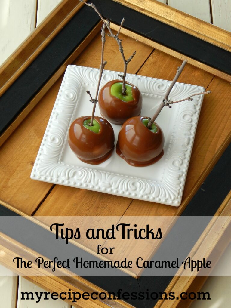Tips and Tricks for the Perfect Homemade Caramel Apples is the perfect companion to The Best Homemade Caramel Apples! There is no need to try any other recipes, because this is the best one out there! Check out all the amazing tips and tricks that will make you caramel apple experience a huge success. If you like to make diy gifts for Christmas, these apples are perfect for that.