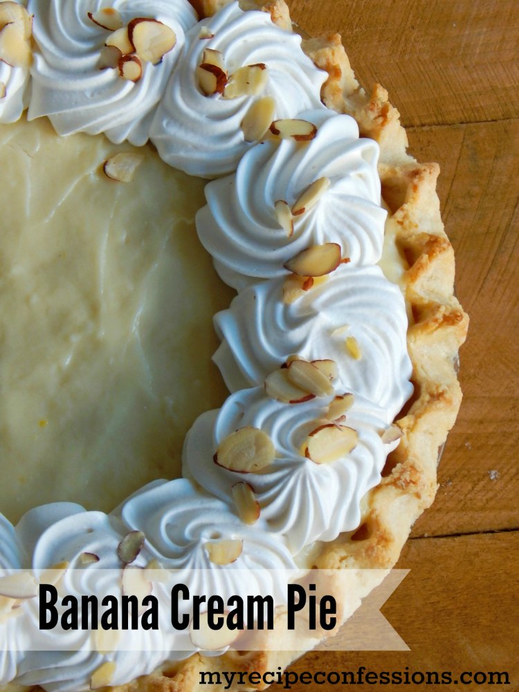 Banana Cream Pie is my favorite thanksgiving desserts! I use this recipe every year because the easy homemade custard and flaky pie crust can't be beat!