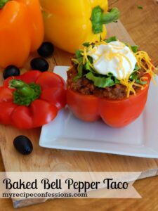 Baked Bell Pepper Taco