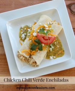 Chicken Chili Verde Enchiladas
