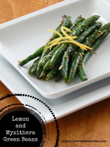 Lemon and Myzithera Green Beans