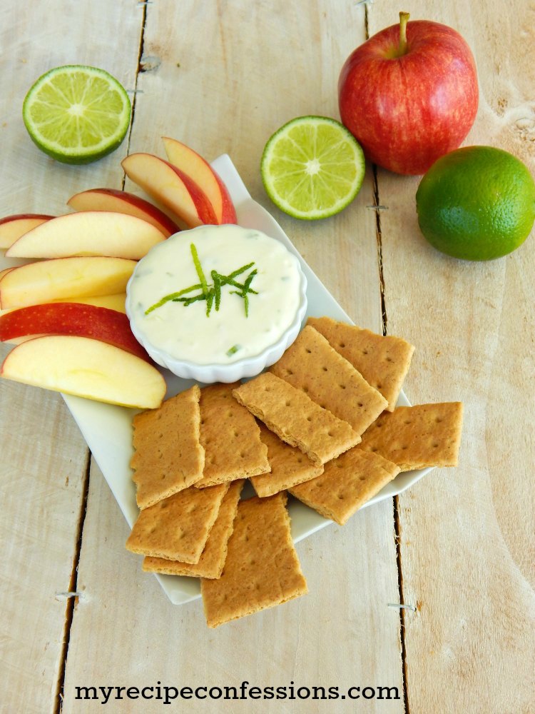 Creamy Key Lime Pie Dip. This dip is delicious twist key lime pie. It is amazing served with graham crackers and fresh fruit. I love to make it for summer BBQs. It can also be served year round at any party with all the other appetizers. It is a different than your traditional fruit dip and there is rarely any leftovers. 