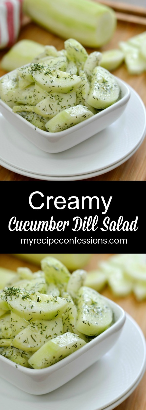 Creamy Cucumber Dill Salad is a healthy, quick, and easy salad that everybody will love! I love how light and refreshing it is. It's the perfect side salad for brunch, lunch, or dinner. 