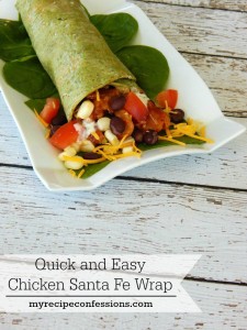 Quick and Easy Chicken Santa Fe Wraps