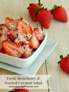 Fresh Strawberry and Toasted Coconut Salad