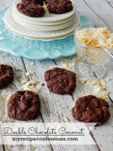 My Recipe Confessions Double Chocolate Coconut Cookies