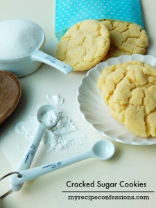 Cracked Sugar Cookies are so soft and chewy. I love cookie recipes and this one is one of the best! Don’t use a mix or the tube cookies, because they won’t compare to these Cracked Sugar Cookies!