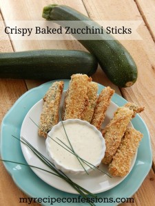 Need more zucchini recipes or more vegetarian recipes? I make these every summer and fall when my garden is overflowing with zucchini. They make a great appetizer or as a healthy side dish to any meal. I love that they are just as flavorful and crispy baked as they are fried! You have got to check out easy these babies are to make!