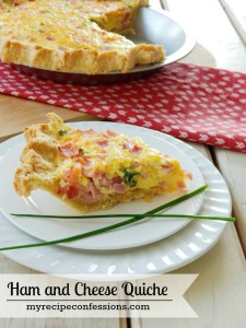 My Recipe Confessions Ham and Cheese Quiche