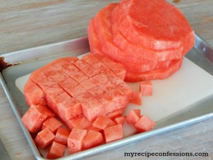 How To Cut Watermelon Like A Pro. Summer just isn’t the same without a refreshing watermelon! I always hated cutting watermelon because it got everything sticky. When I learned how to cut watermelon like a pro I was shocked at how simple and easy it was. Now I no longer have a sticky kitchen after cutting up a watermelon.