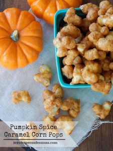 Pumpkin Spice Caramel Corn Pops are everything you could want in fall treat and more. I always love to make pumpkin recipes in the autumn, but this one goes way above and beyond my other recipes. The caramel is not sticky so the kids won’t make a big mess. It is easy to make so dang addicting!