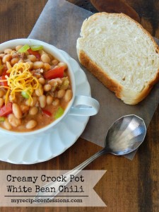 Creamy Crock Pot White Bean Chili is one of my favorite crockpot recipes! I love trying new recipes and this was did not disappoint! It was quick and easy and my family absolutely loved it. If you want an easy dinner idea, this is it!
