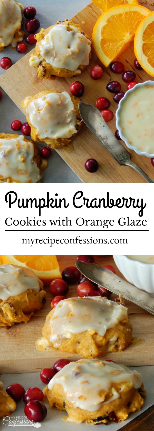 Pumpkin Cranberry Cookies with Orange Glaze are all the best holiday flavors combined into one amazing cookie! This cookie has all the delicious fall flavors we all love ! This is my new favorite holiday cookie recipe!
