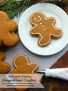 Soft and Chewy Gingerbread Cookies are the best holiday treat! This recipe is easy and the cookies don't spread and they stay soft for days. It's a fun Christmas tradition to decorate them with the family.