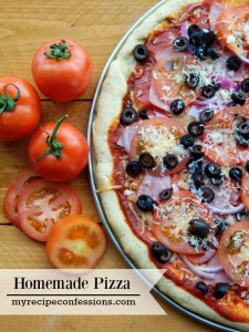 Homemade Pizza has always been one of my favorites! This recipe is incredible! The crust is so flavorful and the sauce is out of this world. This Homemade Pizza is the best recipe you will ever taste and its super easy to make too!