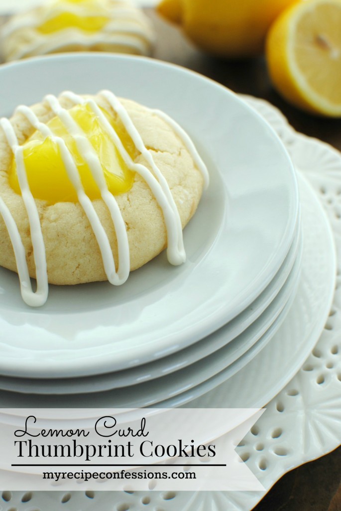 Lemon Curd Thumbprint Cookies. Summer can't come soon enough, but at least, I can eat these cookies while I wait for warmer weather. This is one of my favorite cookie recipes. They are light and fluffy with the perfect hint touch of lemon and a creamy glaze drizzled on top. 