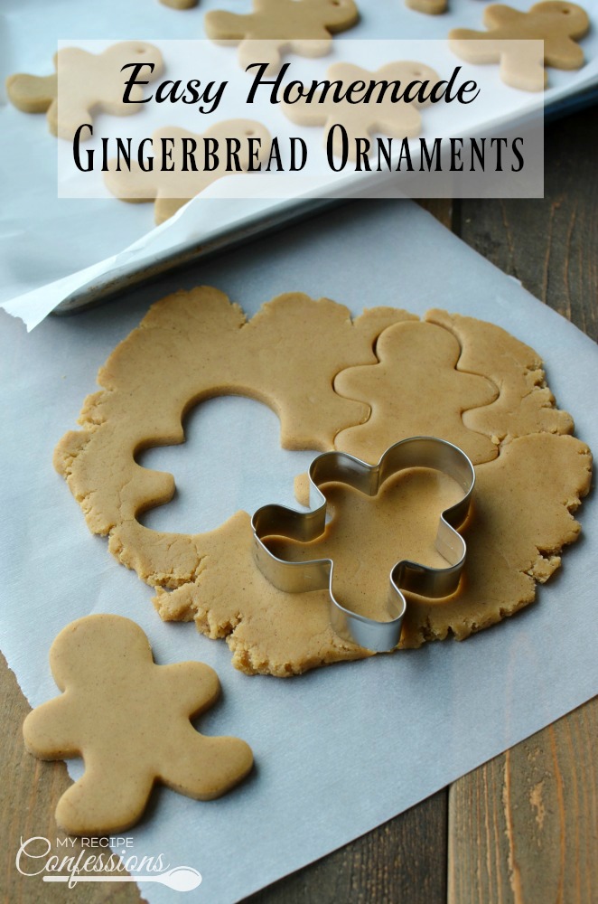 Easy Homemade Gingerbread Ornaments are quick, and easy alternative to making a gingerbread house. My kids love to make these ornaments and hang them on the tree. If you are like me and love to make DIY gingerbread house from scratch, this is a great recipe for that too. These ornaments smell so good and make the perfect Christmas family tradition! 