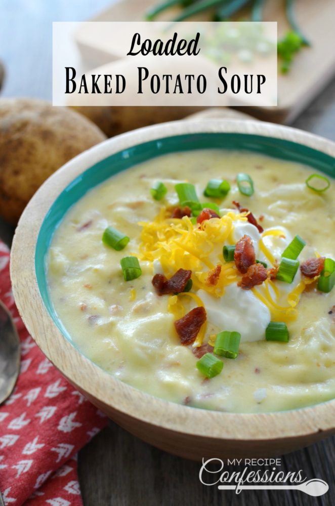 This Loaded Baked Potato Soup is the best soup recipe you will ever find! Not only is is super quick and easy to make, it loaded with flavor. My family loves the smoky bacon and green onions throughout the soup. This soup is the ultimate comfort food and makes the perfect dinner any night of the week!