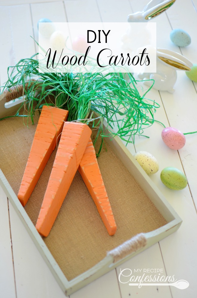 DIY Wood Carrots are the perfect addition to my Easter Decor. You will be shocked when you see how easy they are to make. Just think how cute these DIY Wood Carrots would be along with all your other Easter and Spring Decor.