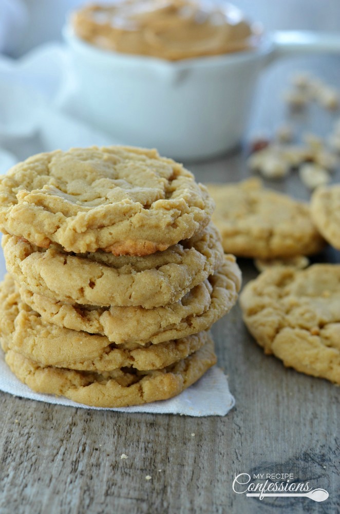 Peanut Butter Cookies are the best cookies ever! The peanut butter really shines in these soft and chewy cookies. This recipe is so easy anybody can make them and they will stay soft for days. 