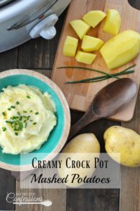 Creamy Crock Pot Mashed Potatoes will rock your world! These potatoes are the best I have ever had! They are so creamy and super easy. They make the perfect side dish for Thanksgiving, Christmas, Easter, or really any meal. I love that you can make ahead and they are ready when we sit down to eat.