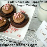 Triple Chocolate Peppermint Sugar Cookies