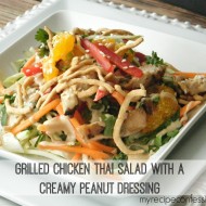 Grilled Chicken Thai Salad And A Creamy Peanut Dressing