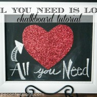 “All You Need Is Love” Chalkboard Art