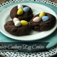 Chocolate Cadbury Egg Cookies