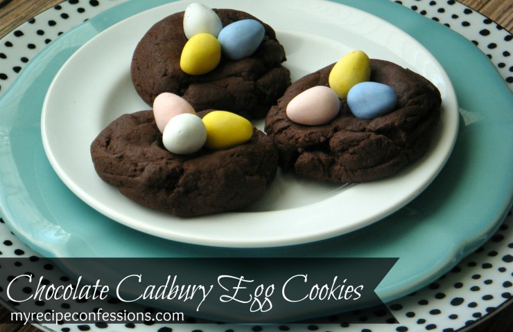 Chocolate Cadbury Egg Cookies