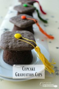 Cupcake Graduation Caps make the perfect DIY dessert for your preschool, kindergarten, high school, or even college graduation party. There is no need to spend a lot of money on bakery cupcakes when you can make your own for half the cost.