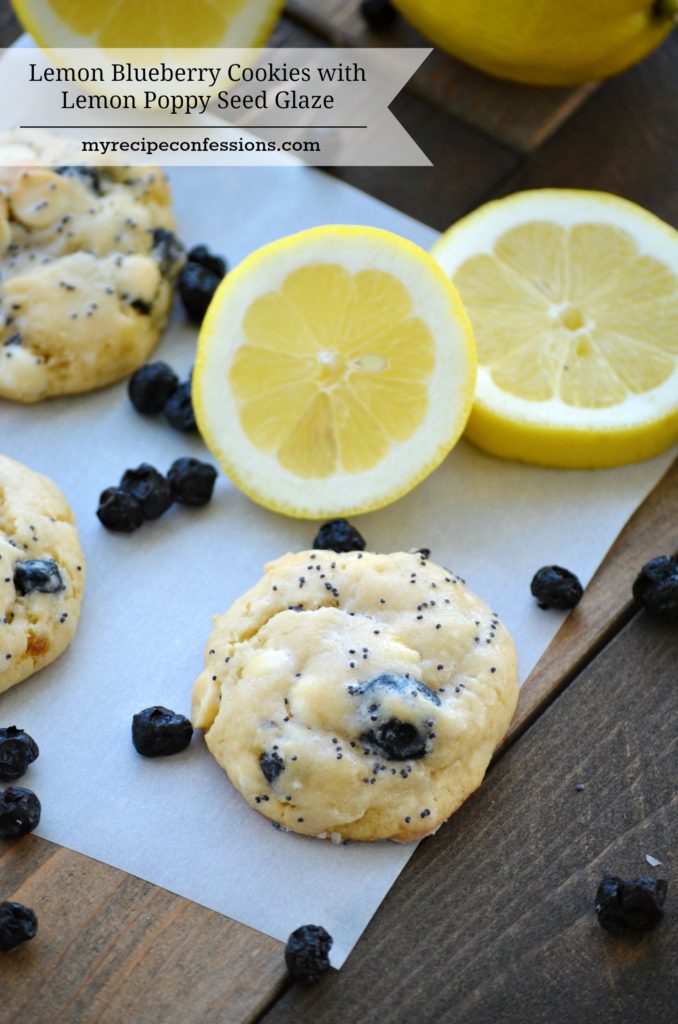 Lemon Blueberry Cookies with Lemon Poppy Seed Glaze are the best cookies you will ever taste! They are so refreshing and bursting with flavor. Every time I make these cookies they are gone within minutes. They are soft, chewy, and so easy to make. This recipe rocks! 