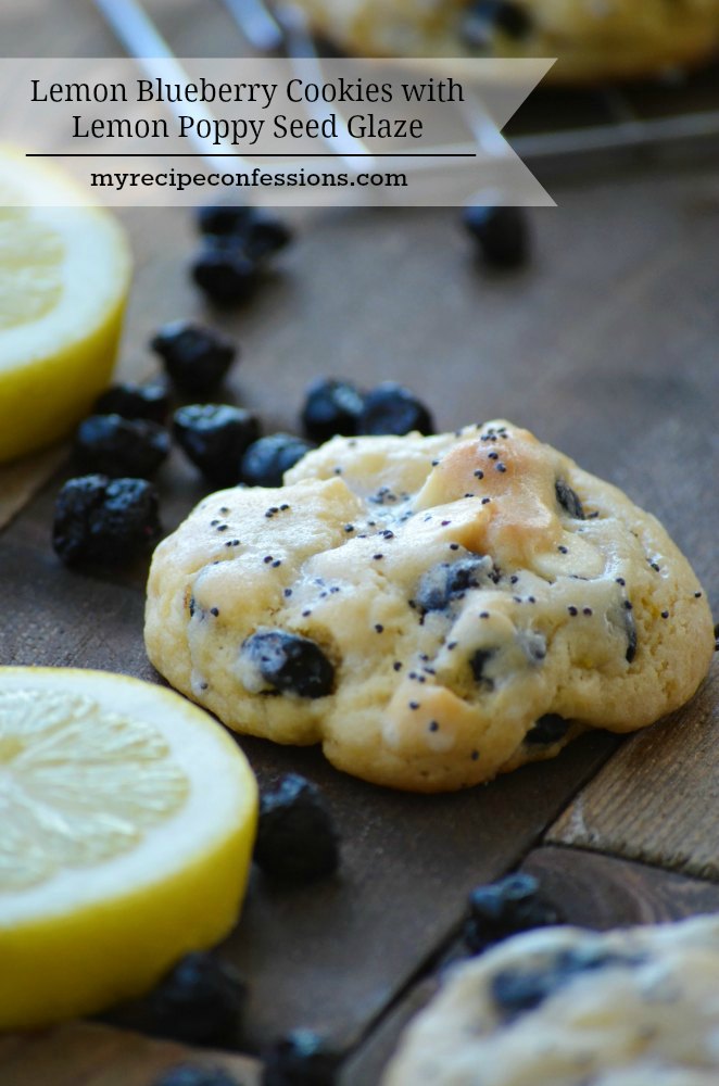 Lemon Blueberry Cookies with Lemon Poppy Seed Glaze are the best cookies you will ever taste! They are so refreshing and bursting with flavor. Every time I make these cookies they are gone within minutes. They are soft, chewy, and so easy to make. This recipe rocks! 