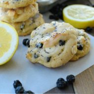 Lemon Blueberry Cookies with Lemon Poppy Seed Glaze