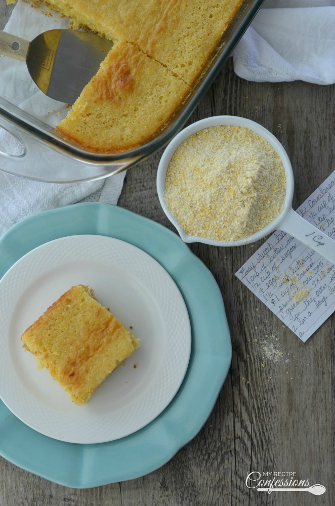 Easy Sweet Buttermilk Cornbread tastes just like Southern cornbread. The moist, tender texture and buttery sweet flavor makes this the BEST cornbread recipe ever! This homemade cornbread is just as easy to make as a box mix. 