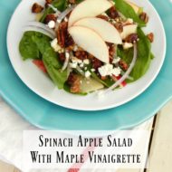 Spinach Apple Salad with Maple Syrup Vinaigrette
