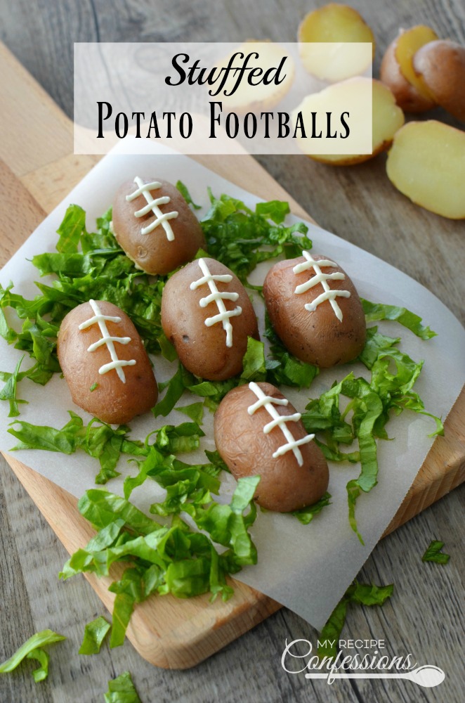 Stuffed Potato Footballs is the perfect appetizer for your football party! Between the crispy skin and the cheesy bacon filling it's a guaranteed touchdown! Follow the Electric Pressure Cooker instructions and cook the potatoes in 3 minutes. Trust me, these potatoes are always a winner at parties!