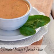 Tomato Bacon Spinach Soup