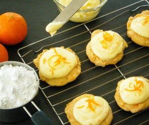 Carrot Orange Cookies with Orange Cream Cheese Frosting