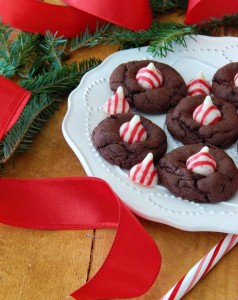 Chocolate Peppermint Kiss Cookie