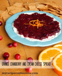 Orange Cranberry and Cream Cheese Spread